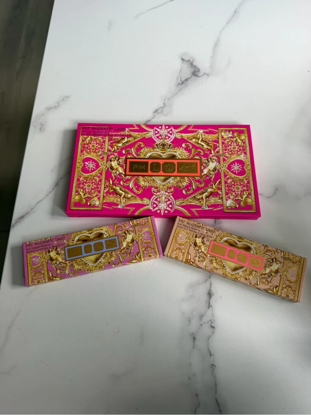 Pat McGrath Pink and Gold Ornate Eyeshadow Palette Trio